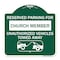 Signmission Reserved Parking for Church Member Unauthorized Vehicles Towed Away Alum, 18" x 18", GW-1818-23126 A-DES-GW-1818-23126 - alternate 1